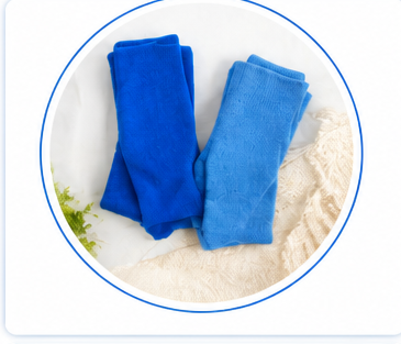 Baby Alpaca Reversible Mittens Blue and Skyblue – Double-Sided Handmade Alpaca Gloves – Premium Winter Warm Soft Luxury