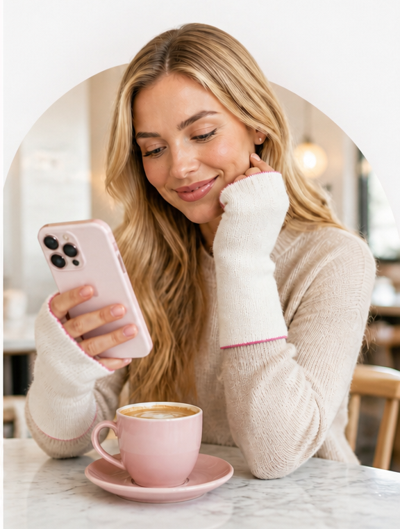Baby Alpaca Reversible Mittens Pink and Baby Pink – Double-Sided Handmade Alpaca Gloves – Premium Winter Warm Soft Luxury