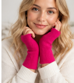 Baby Alpaca Reversible Mittens Pink and Baby Pink – Double-Sided Handmade Alpaca Gloves – Premium Winter Warm Soft Luxury