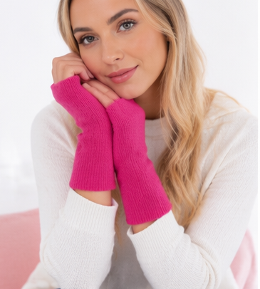 Baby Alpaca Reversible Mittens Pink and Baby Pink – Double-Sided Handmade Alpaca Gloves – Premium Winter Warm Soft Luxury