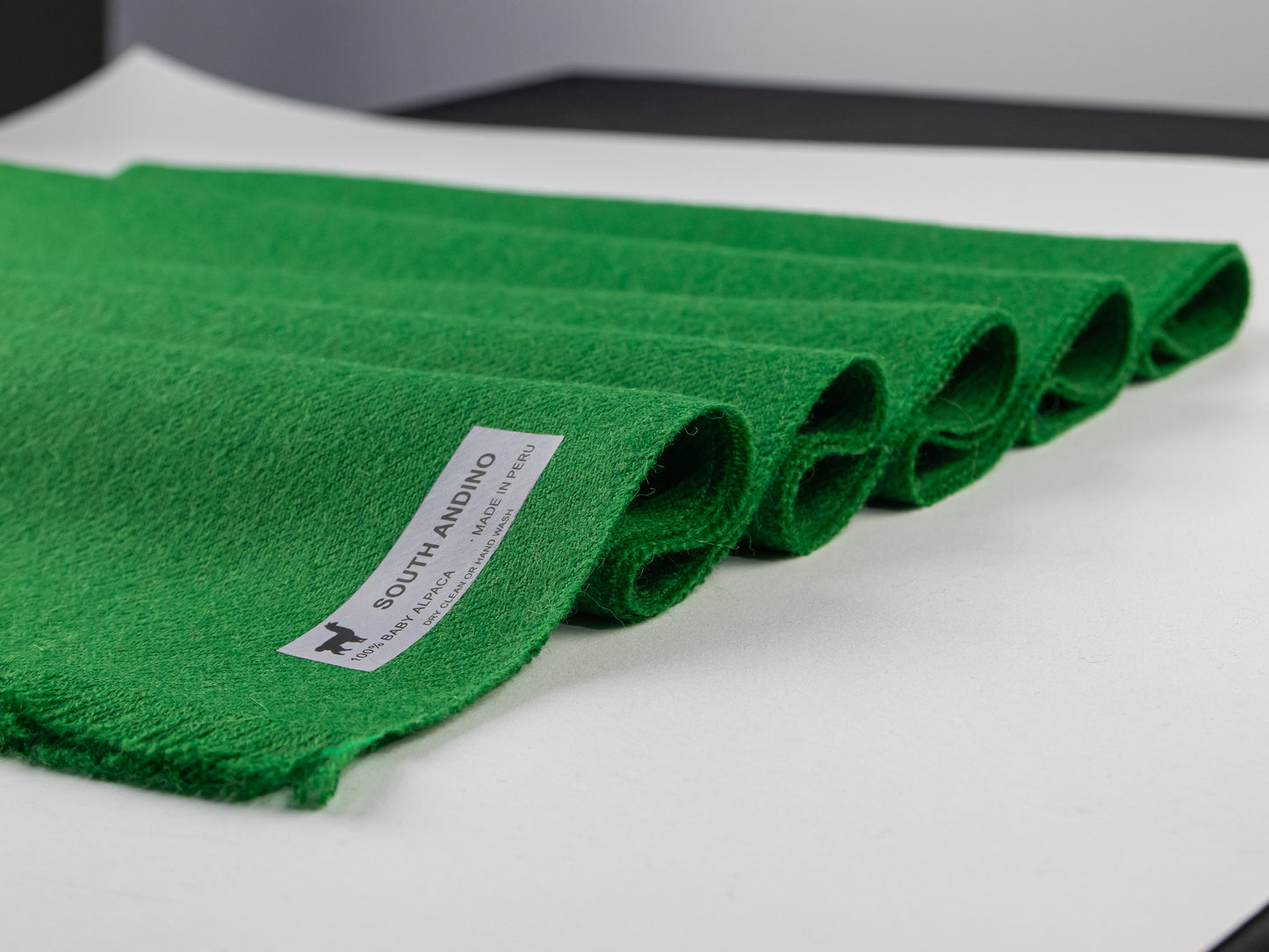 Baby Alpaca Scarf  Emerald green– Luxury Alpaca Wool Scarf – Soft Warm Winter Premium