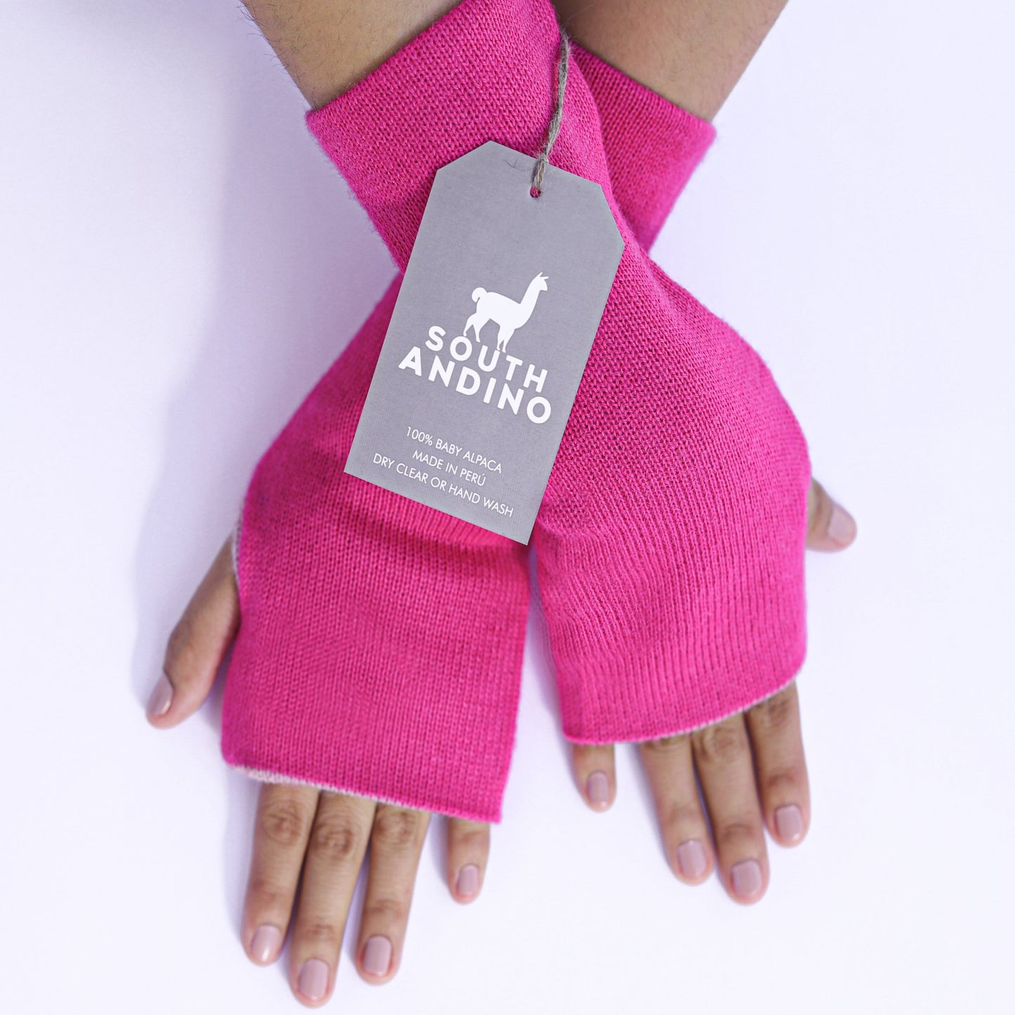Baby Alpaca Reversible Mittens Pink and Baby Pink – Double-Sided Handmade Alpaca Gloves – Premium Winter Warm Soft Luxury