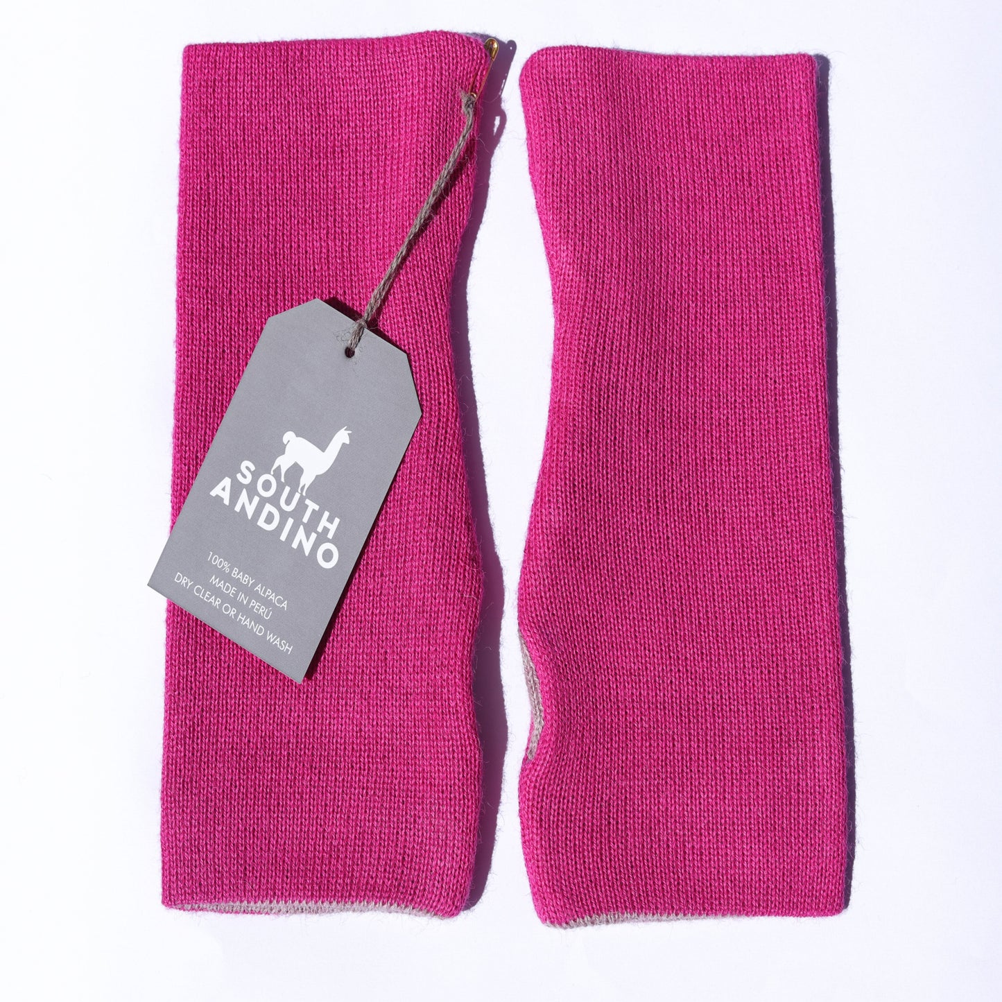 Baby Alpaca Reversible Mittens Pink and Baby Pink – Double-Sided Handmade Alpaca Gloves – Premium Winter Warm Soft Luxury