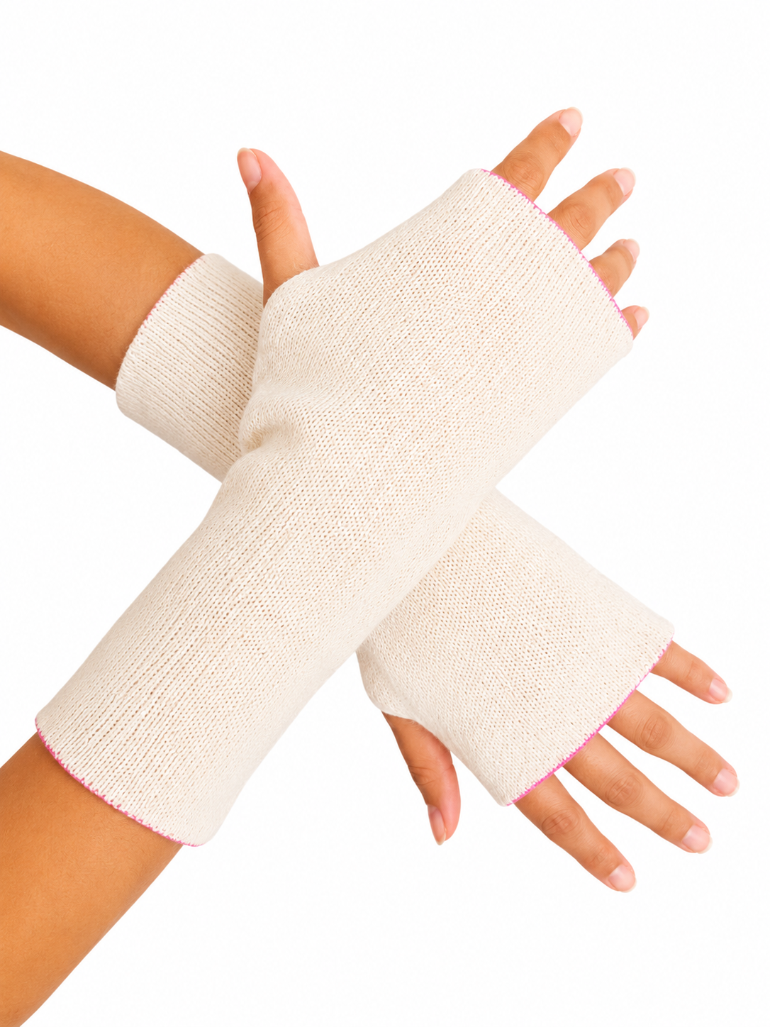Baby Alpaca Reversible Mittens Pink and Baby Pink – Double-Sided Handmade Alpaca Gloves – Premium Winter Warm Soft Luxury