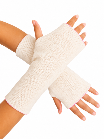 Baby Alpaca Reversible Mittens Pink and Baby Pink – Double-Sided Handmade Alpaca Gloves – Premium Winter Warm Soft Luxury